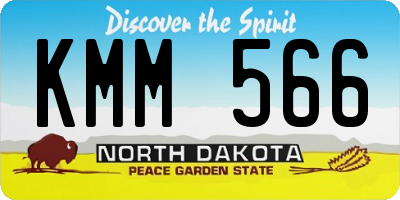 ND license plate KMM566
