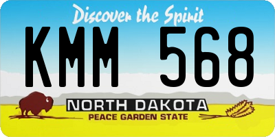 ND license plate KMM568