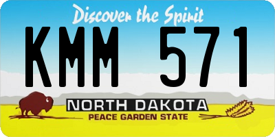 ND license plate KMM571