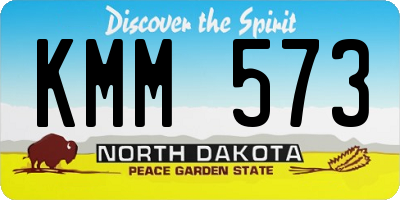 ND license plate KMM573
