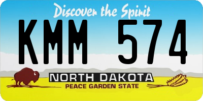 ND license plate KMM574