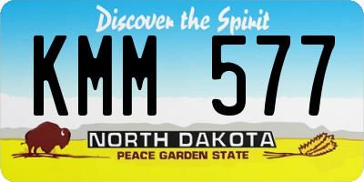 ND license plate KMM577