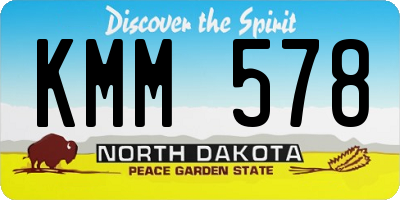 ND license plate KMM578