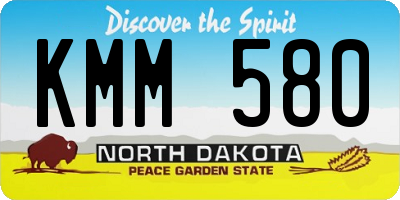 ND license plate KMM580
