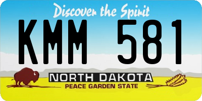 ND license plate KMM581