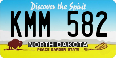 ND license plate KMM582