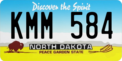 ND license plate KMM584