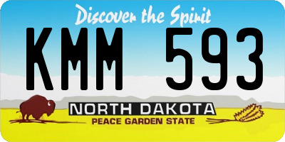 ND license plate KMM593