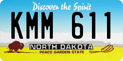 ND license plate KMM611