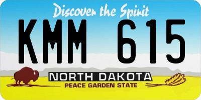 ND license plate KMM615