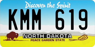 ND license plate KMM619
