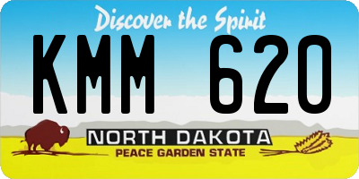 ND license plate KMM620