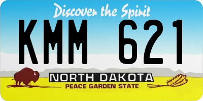 ND license plate KMM621