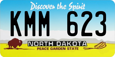 ND license plate KMM623