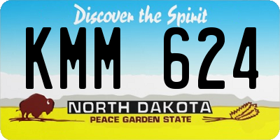 ND license plate KMM624
