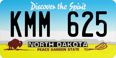 ND license plate KMM625