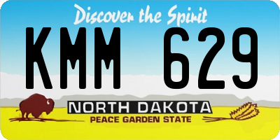 ND license plate KMM629