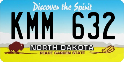 ND license plate KMM632