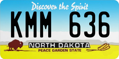 ND license plate KMM636