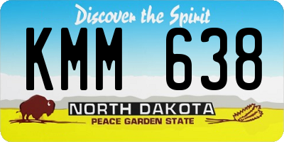 ND license plate KMM638