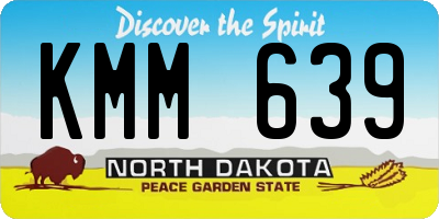 ND license plate KMM639