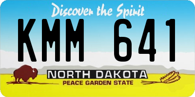 ND license plate KMM641