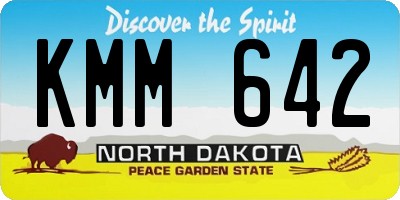 ND license plate KMM642