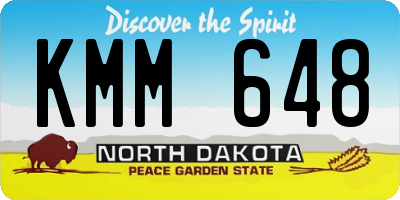 ND license plate KMM648