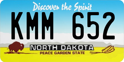 ND license plate KMM652