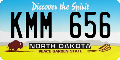 ND license plate KMM656
