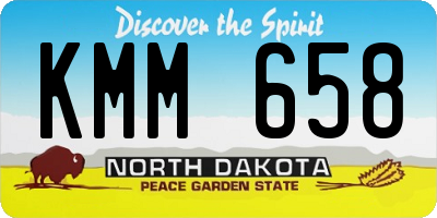 ND license plate KMM658