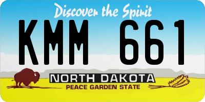 ND license plate KMM661