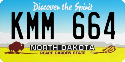 ND license plate KMM664