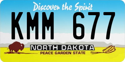 ND license plate KMM677