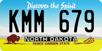 ND license plate KMM679
