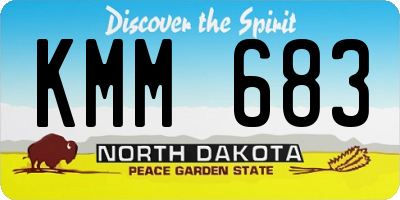 ND license plate KMM683