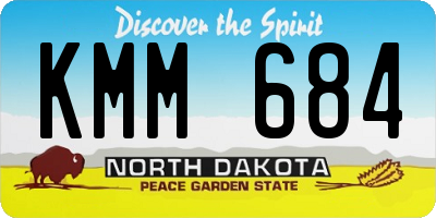 ND license plate KMM684