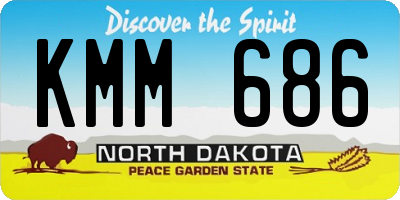 ND license plate KMM686