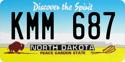 ND license plate KMM687