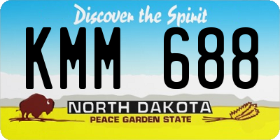 ND license plate KMM688