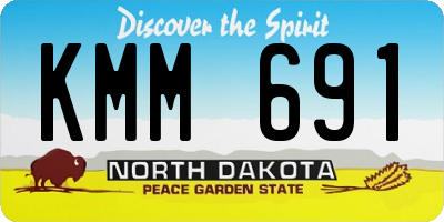 ND license plate KMM691