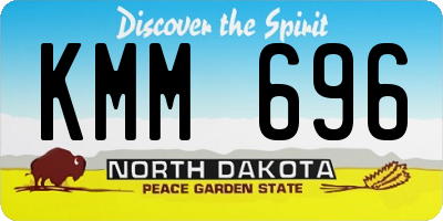 ND license plate KMM696
