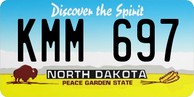 ND license plate KMM697