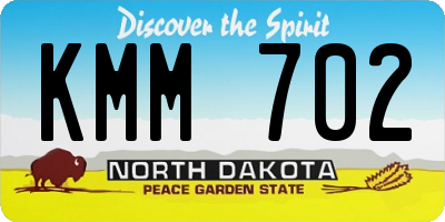 ND license plate KMM702