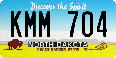 ND license plate KMM704
