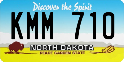 ND license plate KMM710