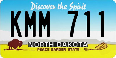 ND license plate KMM711