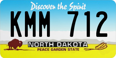 ND license plate KMM712