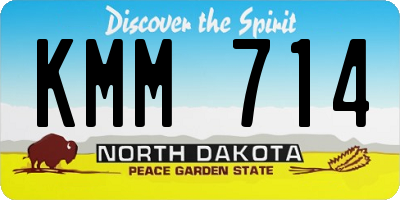 ND license plate KMM714