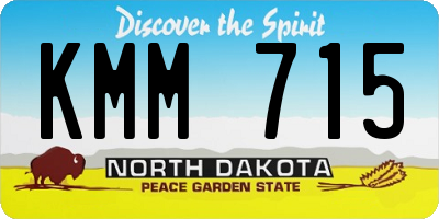 ND license plate KMM715
